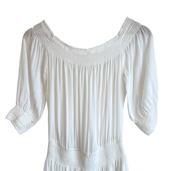 Sunday Best White Jocasta Off The Shoulder Mini Dress Size Medium - Picture 4 of 7